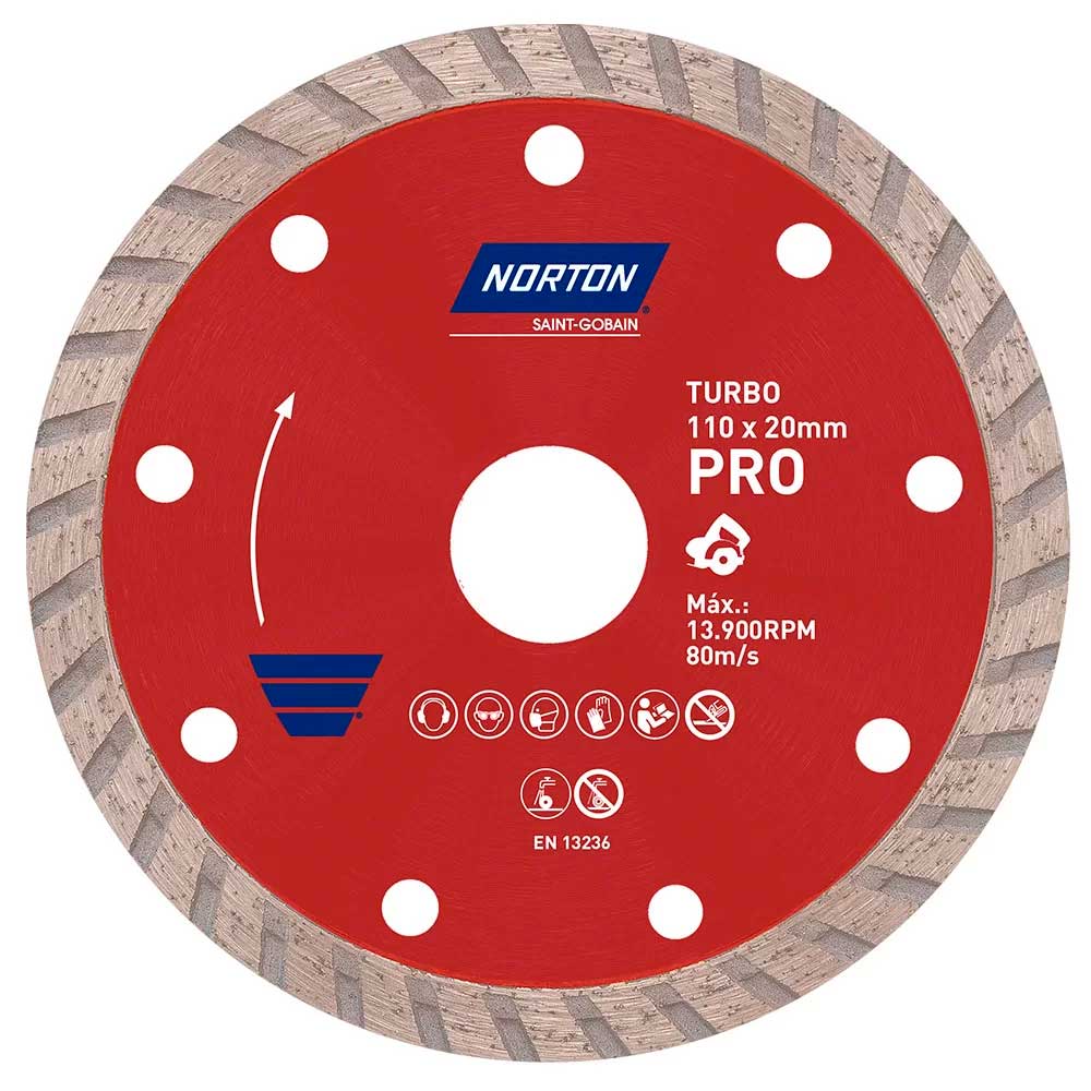 Encontraproduto.com.br - Disco Diamantado 110mmx20mm Turbo - Norton