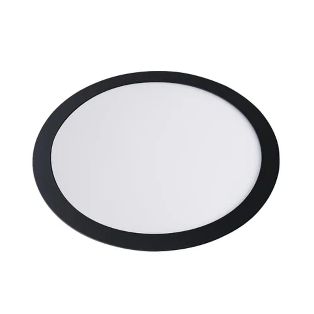 Luminária Plafon de Embutir Slim Led Redonda Preto 24W 6500K Startec