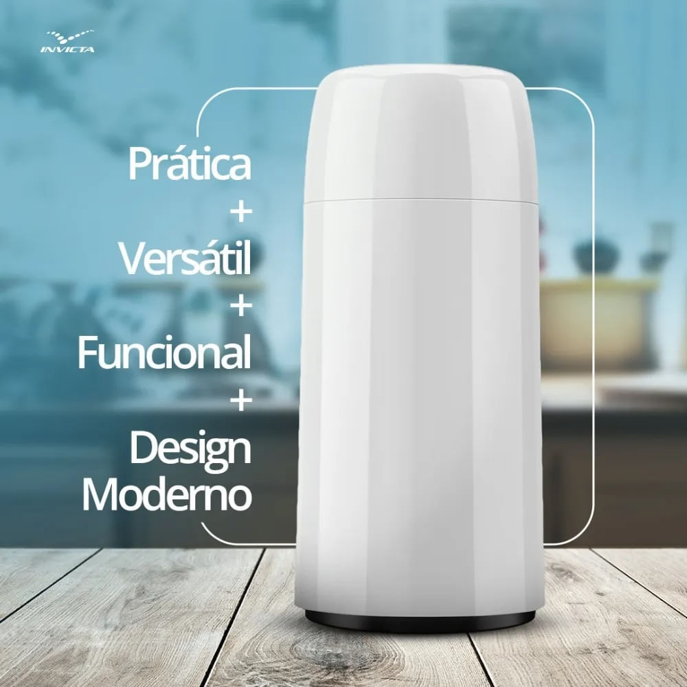 Garrafa Térmica 250ml Firenze Mini Branca Invicta - Construcasa Bordignon