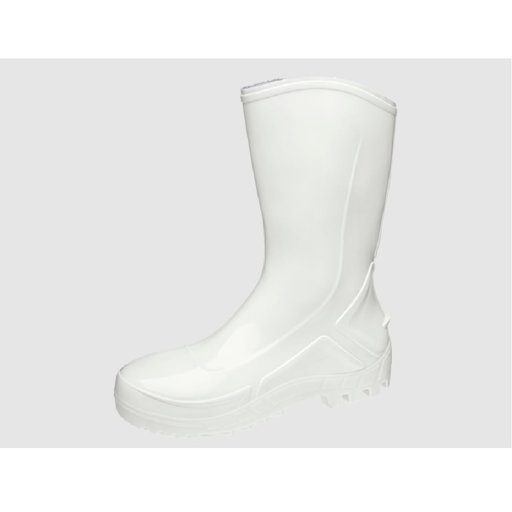 Bota PVC Vulcaflex Branca Cano Médio Com Forro 110VFLEXF-BR CA 42291 Nr. 44