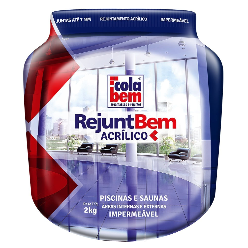 Rejunte Acrílico Cinza Médio 2kg Cola Bem
