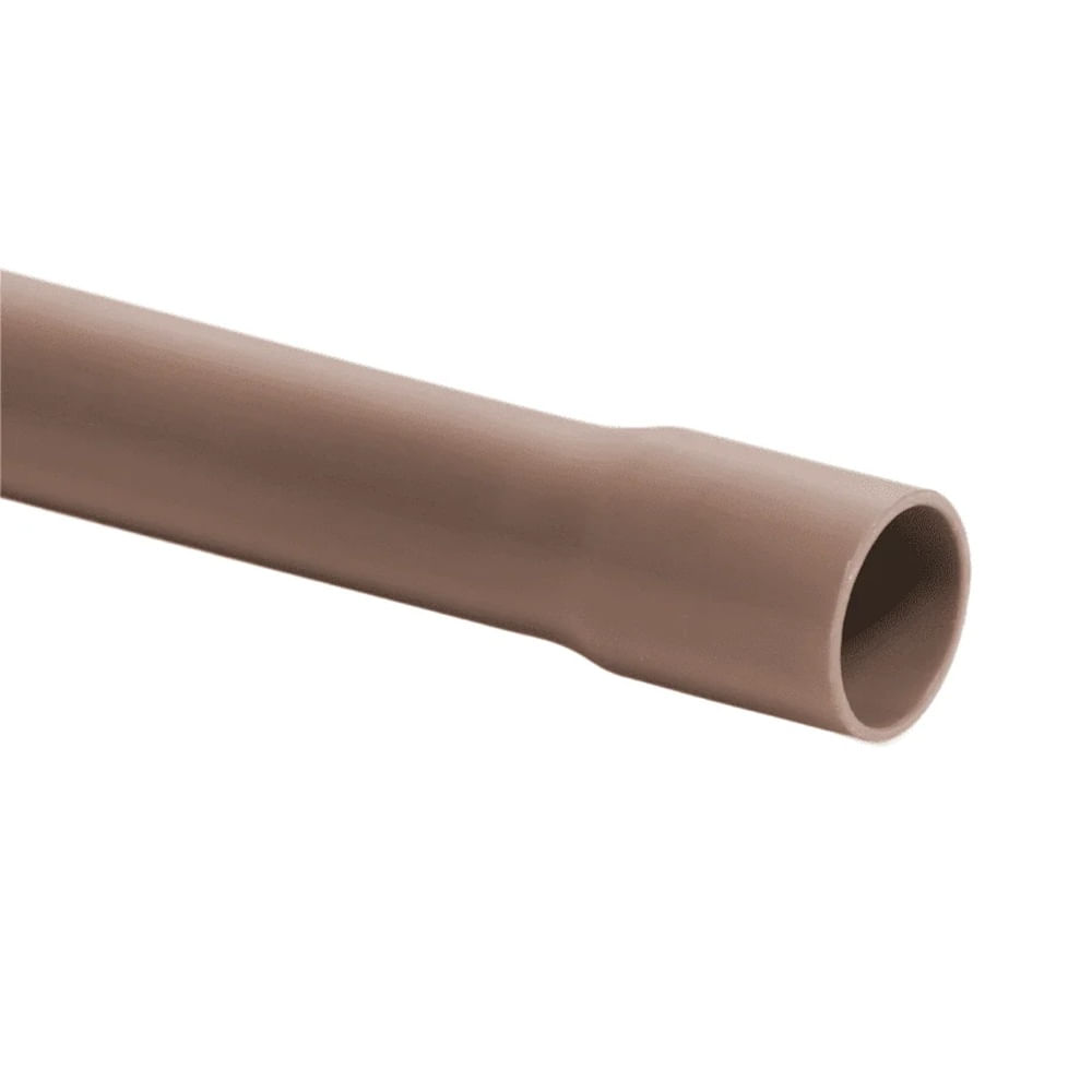 Tubo Pvc Soldavel 25mm Marrom Barra com 6 Metros Pevesul