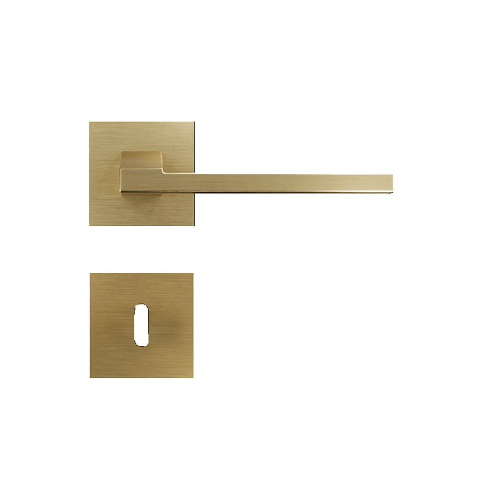 Fechadura Interna Chopin Dourado Escovado Pado - Construcasa Bordignon